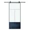 Renin Nation Frosted Glass Metal Barn Door with Installation Hardware Kit 37 in. KMCTNTF-37BL - alternate 1